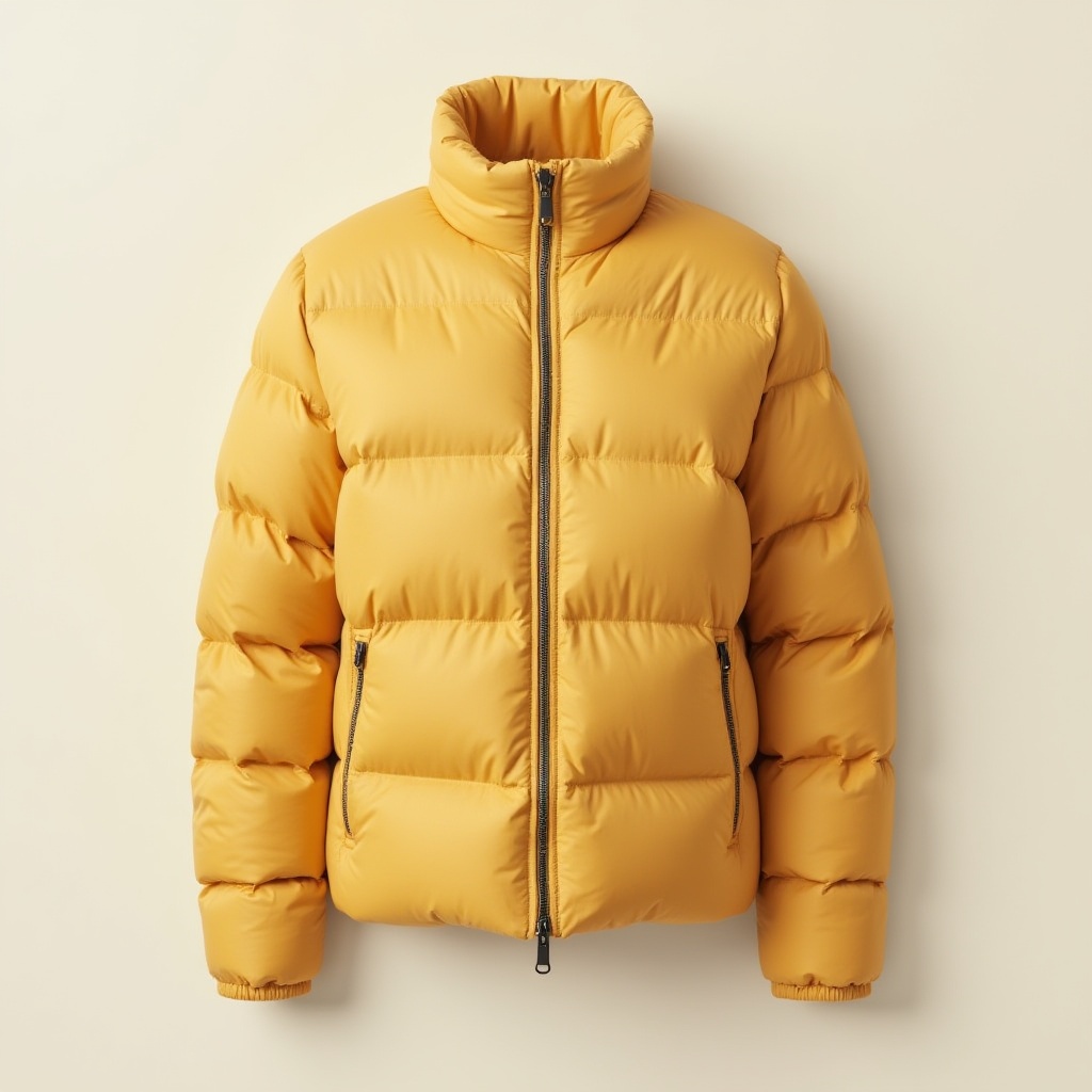 The image showcases Trufit’s Men’s Solid Quilted Biker Jacket in vibrant yellow, featuring a padded design, stand-up collar, front zipper, and stylish quilted pattern. The image showcases Trufit’s Men’s Solid Quilted Biker Jacket in vibrant yellow, featuring a padded design, stand-up collar, front zipper, and stylish quilted pattern.