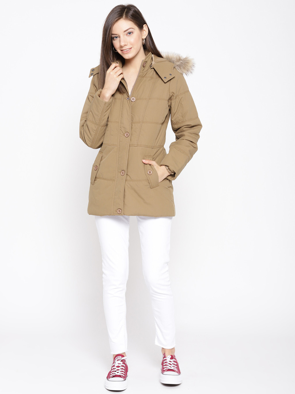 Women casual khaki jacket