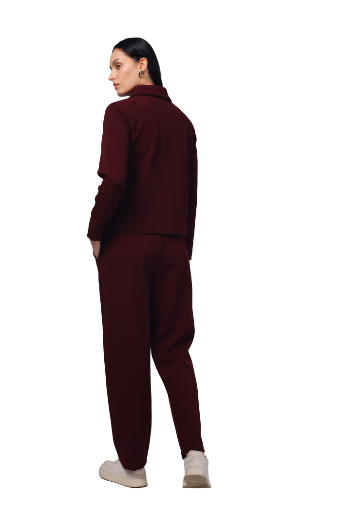 A model showcasing Women Co-ord Set in Scuba Crush Fabric thumbnail.