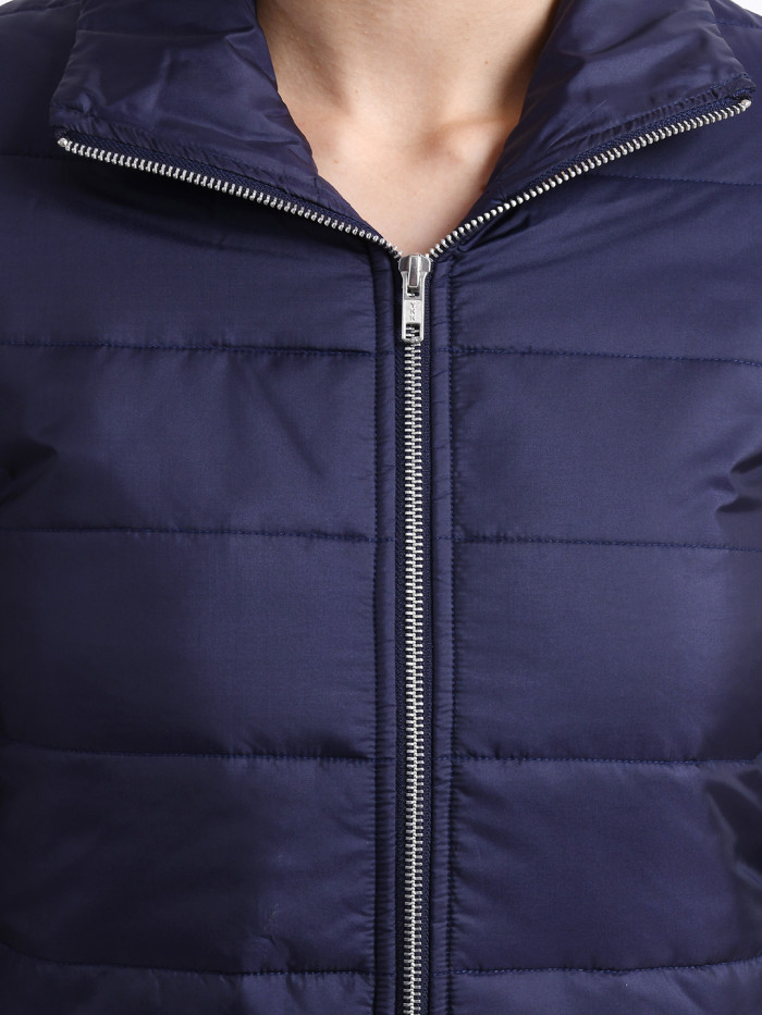 A model showcasing Women High Neck Puffer Jacket thumbnail.